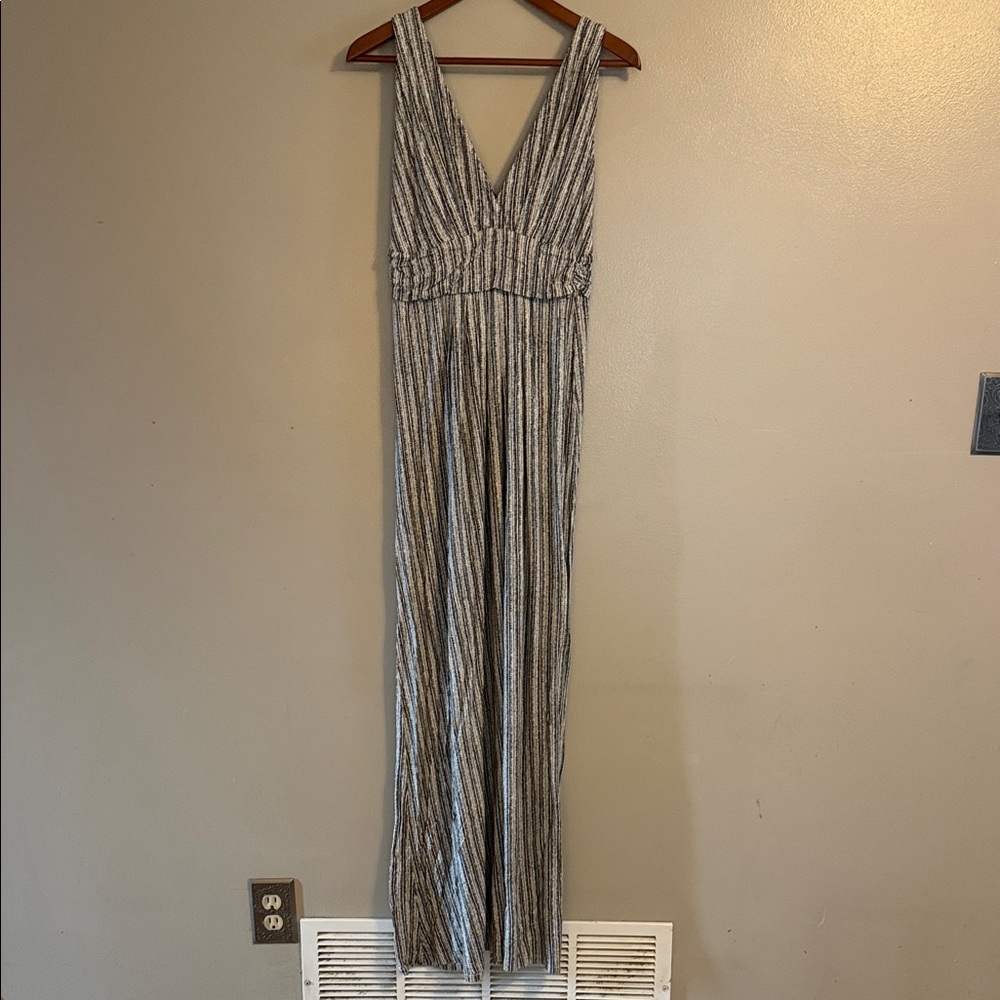 Tart Striped Maxi Dress in Black and White